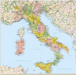 Planisfero 155-Italia politica 100x100 cm